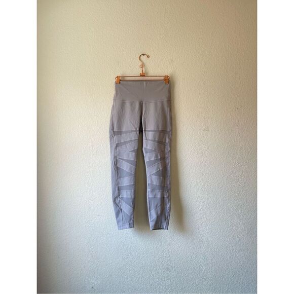 LULULEMON Wunder Under High Rise Grey Tech Mesh‎ Legging size 6 - Picture 1 of 7